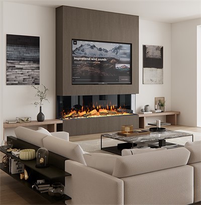 Βασικές προδιαγραφές για ηλεκτρικό τζάκι 3 όψεων